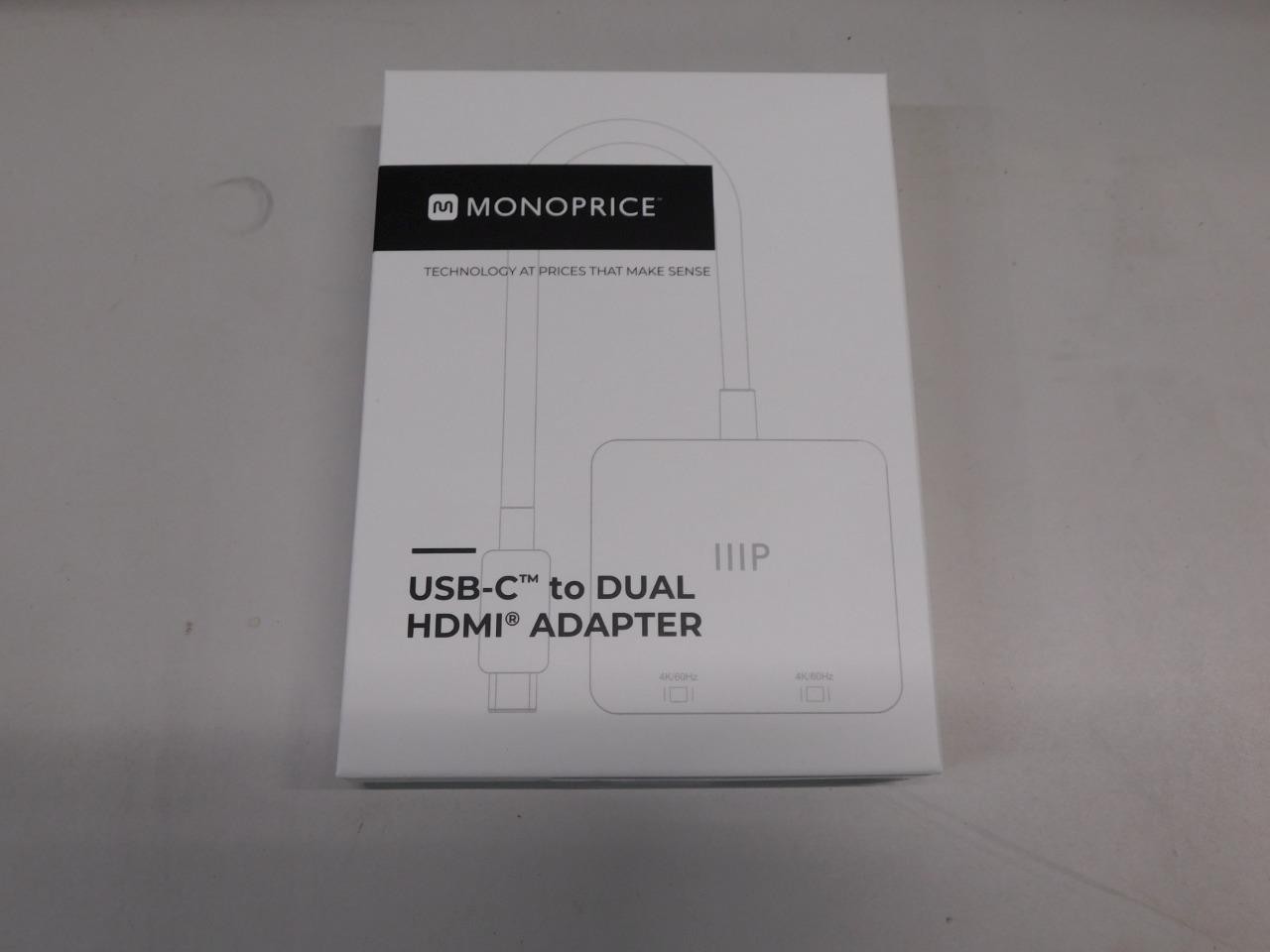 Monoprice 43525 SUPPORTS TWO 4K@60HZ HDMI DISPLAYS THUNDERBOLT 3 AND DISPLAYPORT