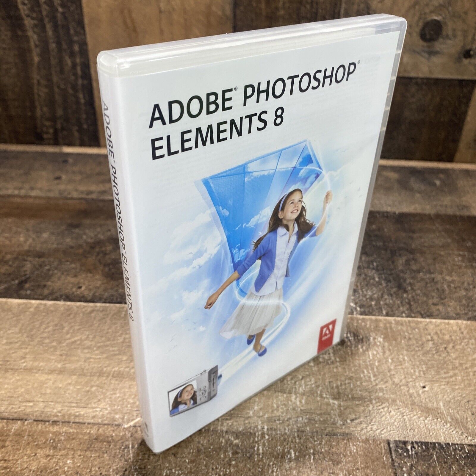Adobe Photoshop Elements 8 Software Disc In Case w/ Serial Number