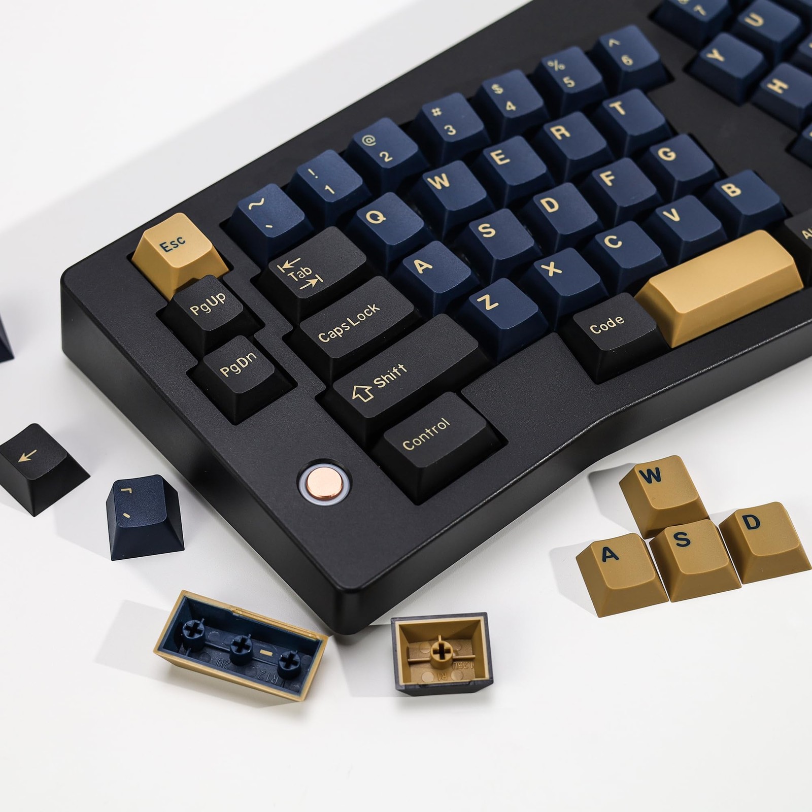 Blue Samurai PBT Double Shot Custom Keycap Set,174 Keys Retro Gaming Key Caps...