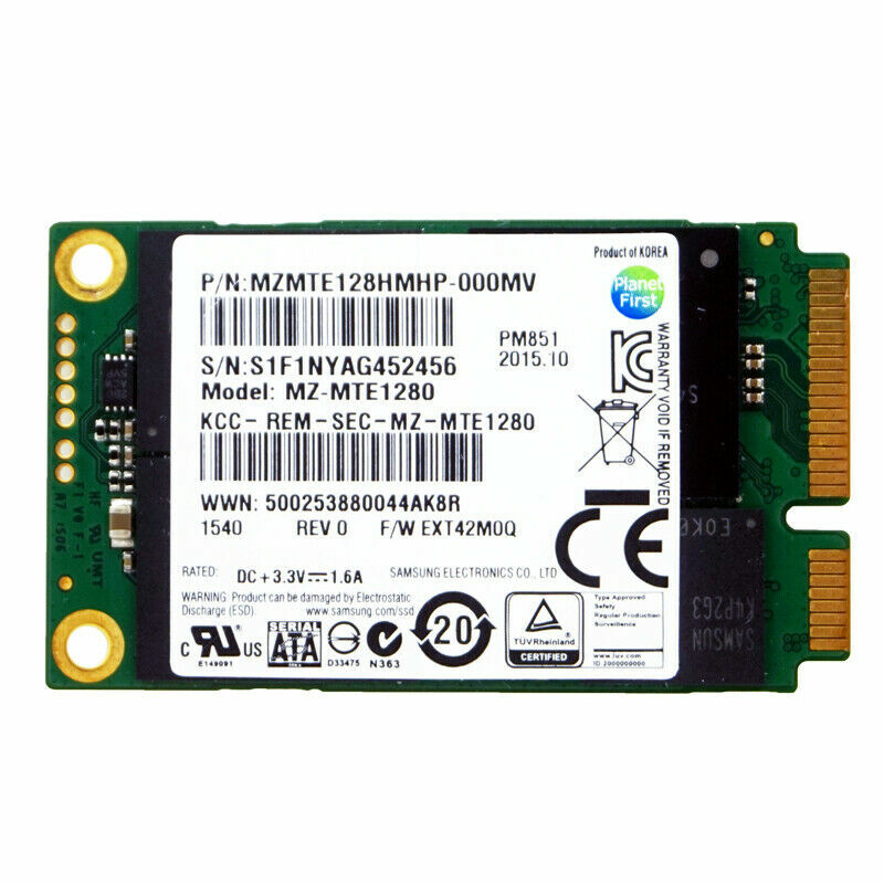 compatible Samsung 128GB PM851 mSATA SSD Internal 1.8 inch SATA MZMTE128HMHP 