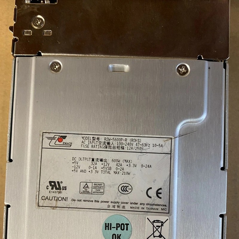 100% Test For R2W-5600P-R R2W5600PR Server Power Supply