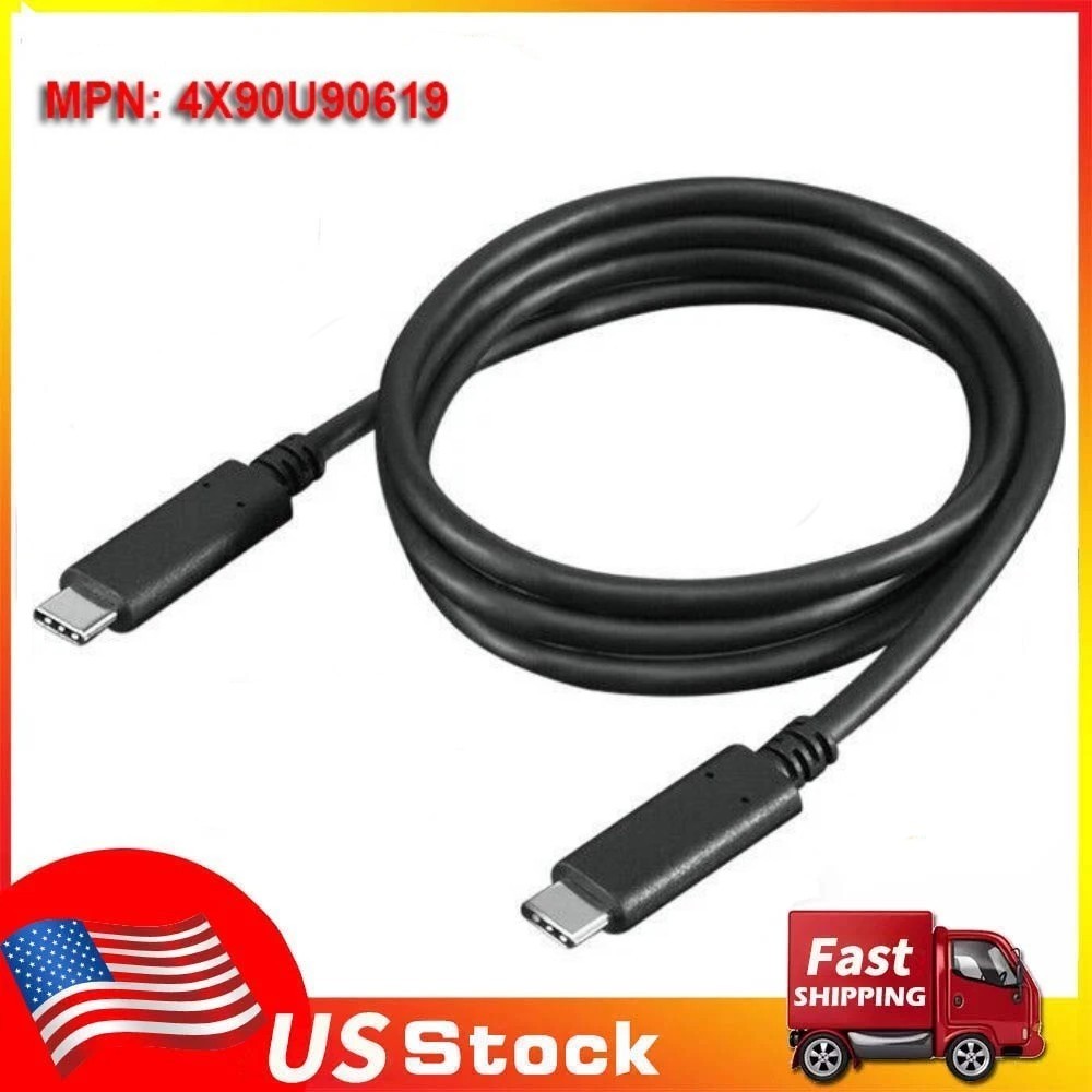 Lenovo 1m USB-C Cable 60W 4K 4X90U90619 Type C to Type C for ThinkPad Yoga Dock