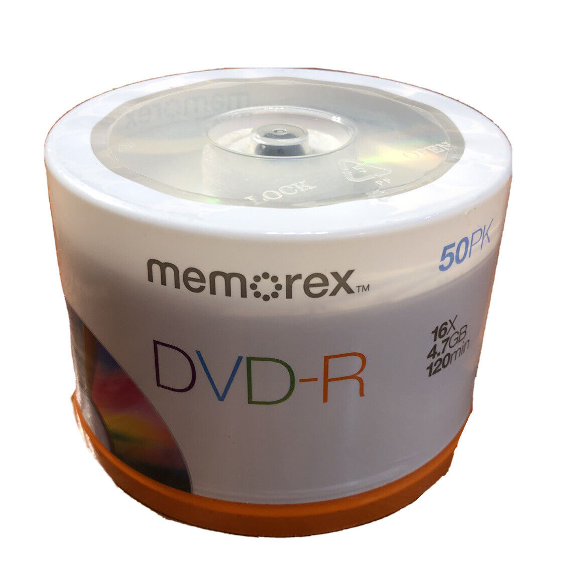 NEW Memorex DVD-R 50-Pack Spindle 4.7GB 16X 120 Minutes SEALED