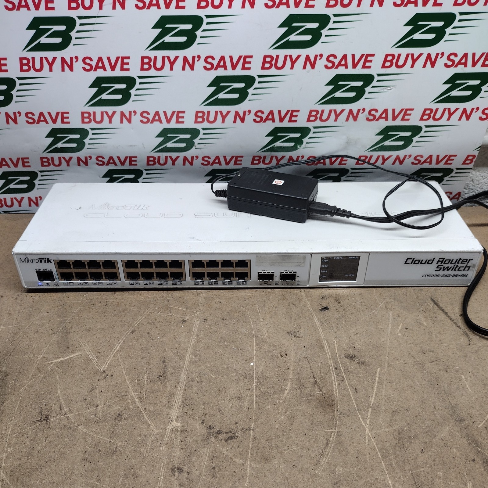 MikroTik Cloud Router Switch CRS226-24G-2S+RM w/Power Cord - PwrsOn - USED