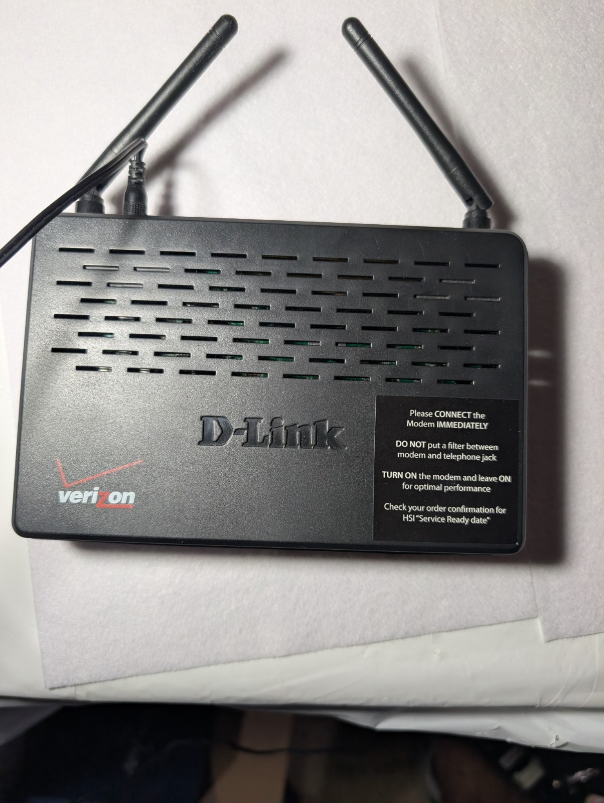 D-Link Verizon Internet Router DSL-2750B 300 Mbps Black 4-Port Wireless ADSL2+