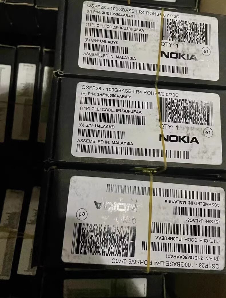 1pcs NOKIA 3HE10550AARA01 100GBase-LR4 1310nm 10km QSFP28 3HE10550AA Transceiver