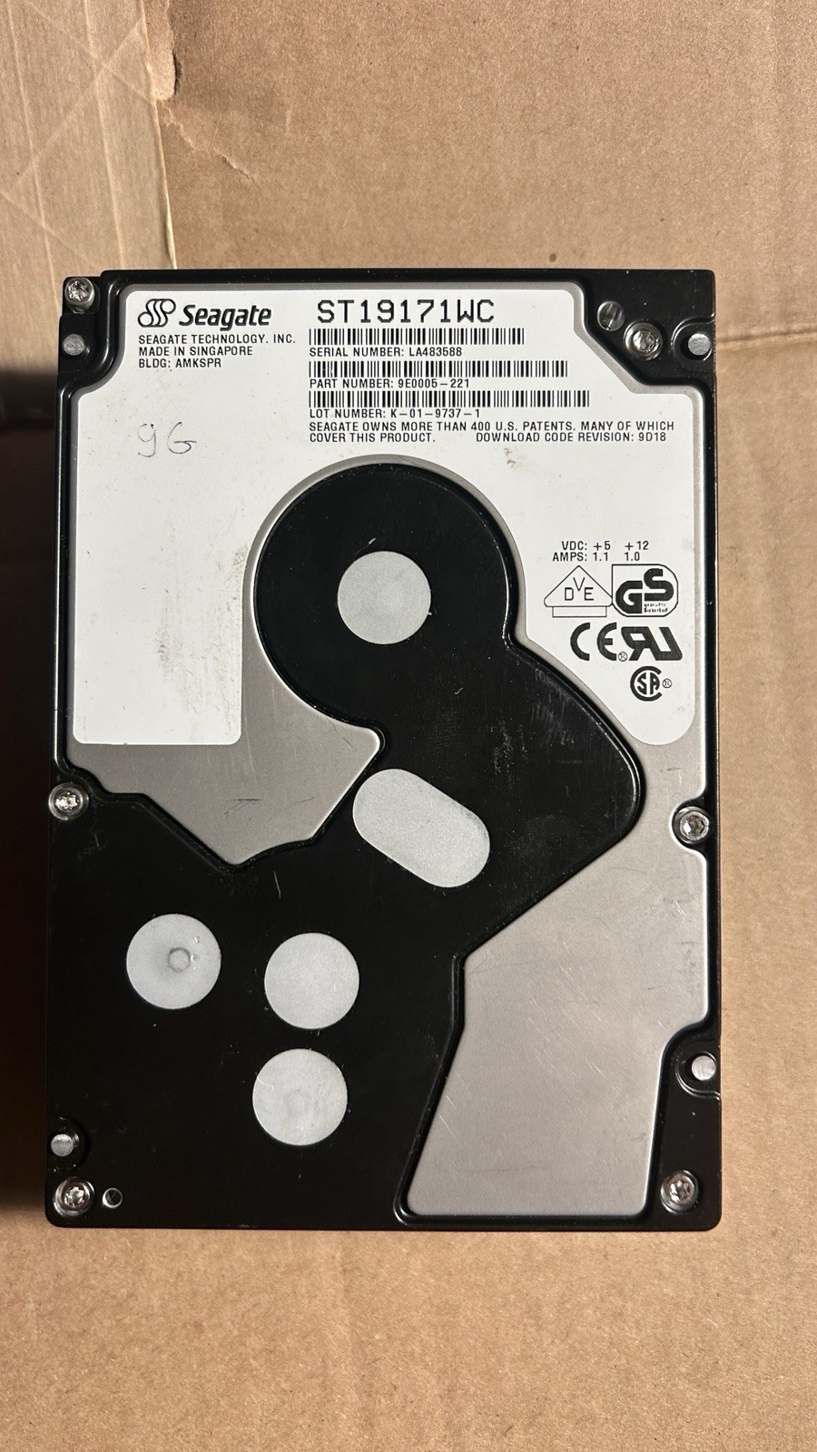 Seagate ST19171WC 9.1GB 7.2K SCSI 3.5'' Hard Drive