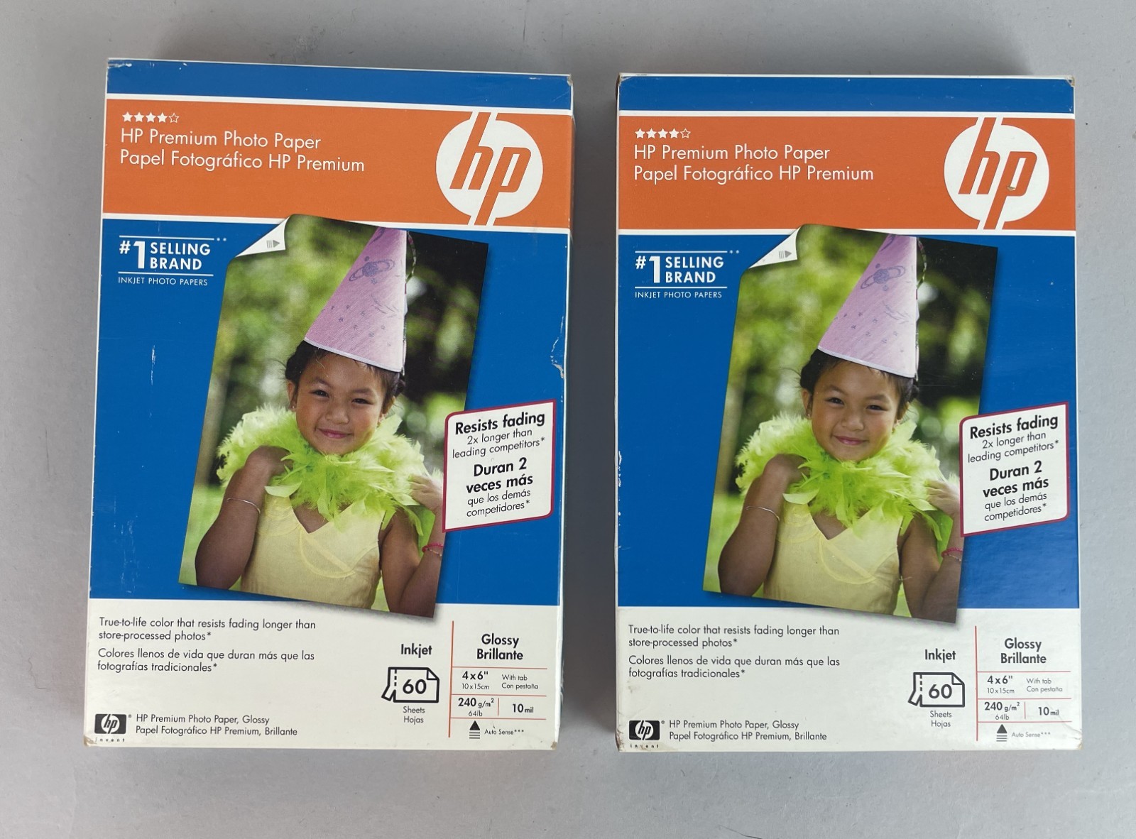 NEW HP Premium Photo Paper 4x6 10mil Glossy New Sealed 2 Packs 120 sheets