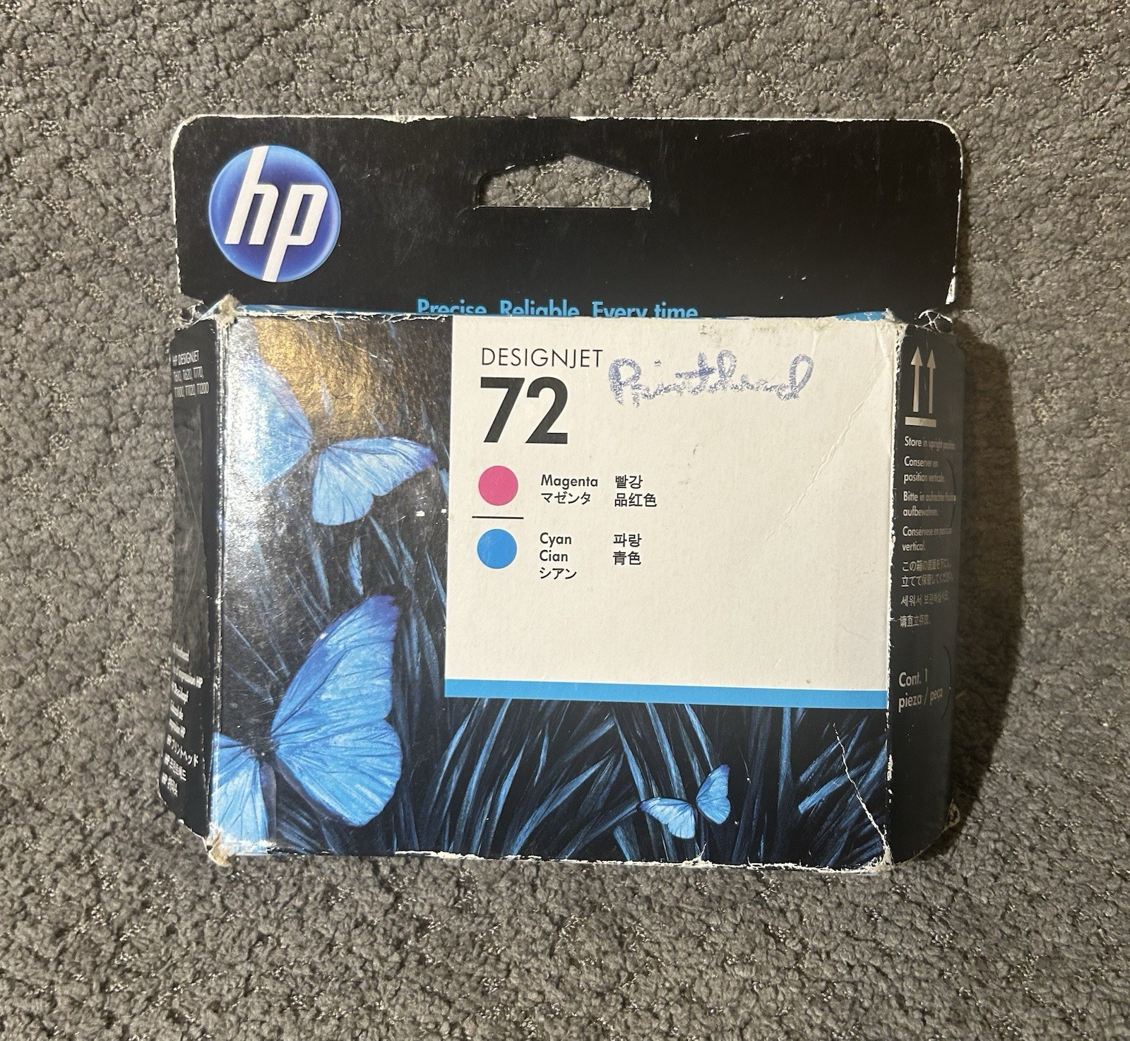 HP , Design Jet 72, C9383A Magenta & Cyan / Cartridges, Factory Sealed,