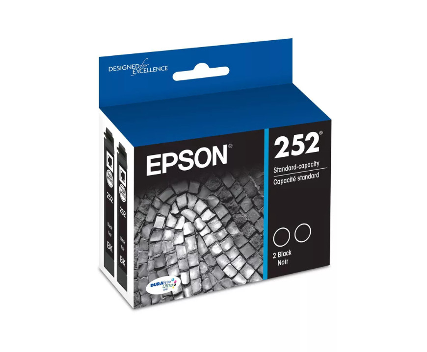Epson 252 2pk Combo Ink Cartridge - Black (Choose Exp Date) NEW SEALED 