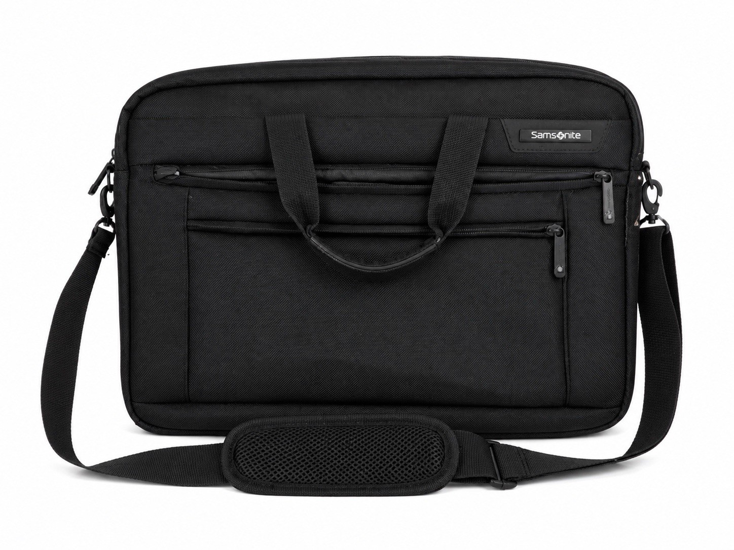 Samsonite Black Laptop Briefcase Messenger Bag Shoulder Strap Padded Case