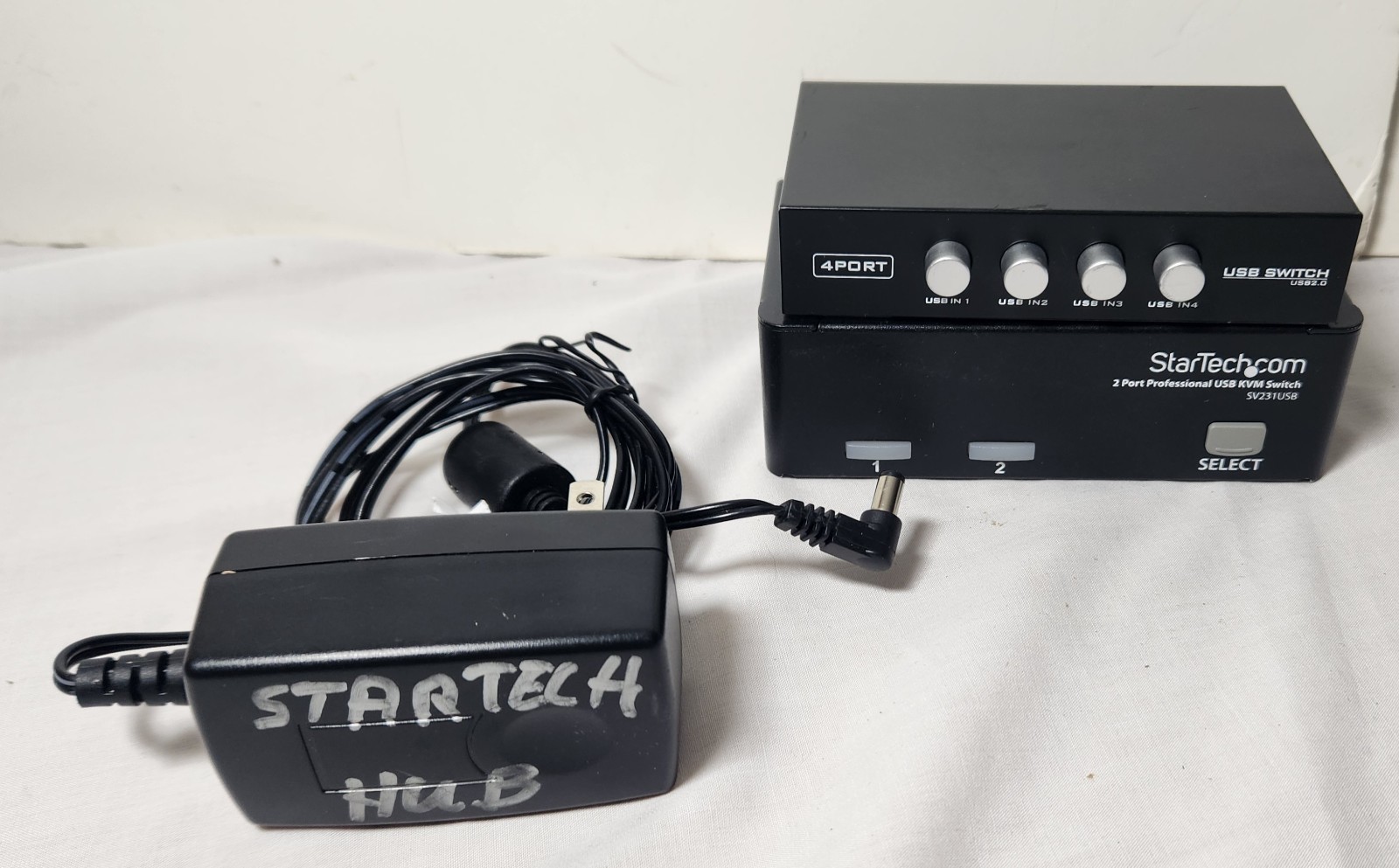 Startech.com 2 Port Professional USB Switch Kit SV231USB WITH 4 Port Attached