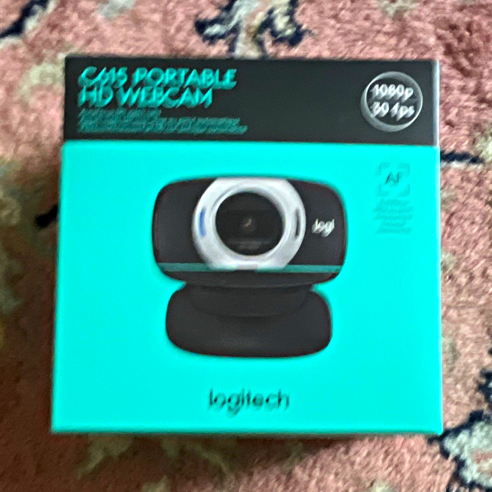 Logitech C615 Portable HD 1080p USB Webcam 30fps Auto Focus Built-In Mic
