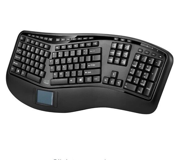 Adesso Tru-Form 4500UB Wireless Ergonomic Touchpad Keyboard