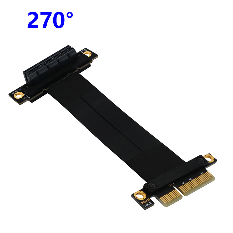 High Quality PCI-e PCI Express 4X Extension cable (270° Reverse PCI-E Slot)