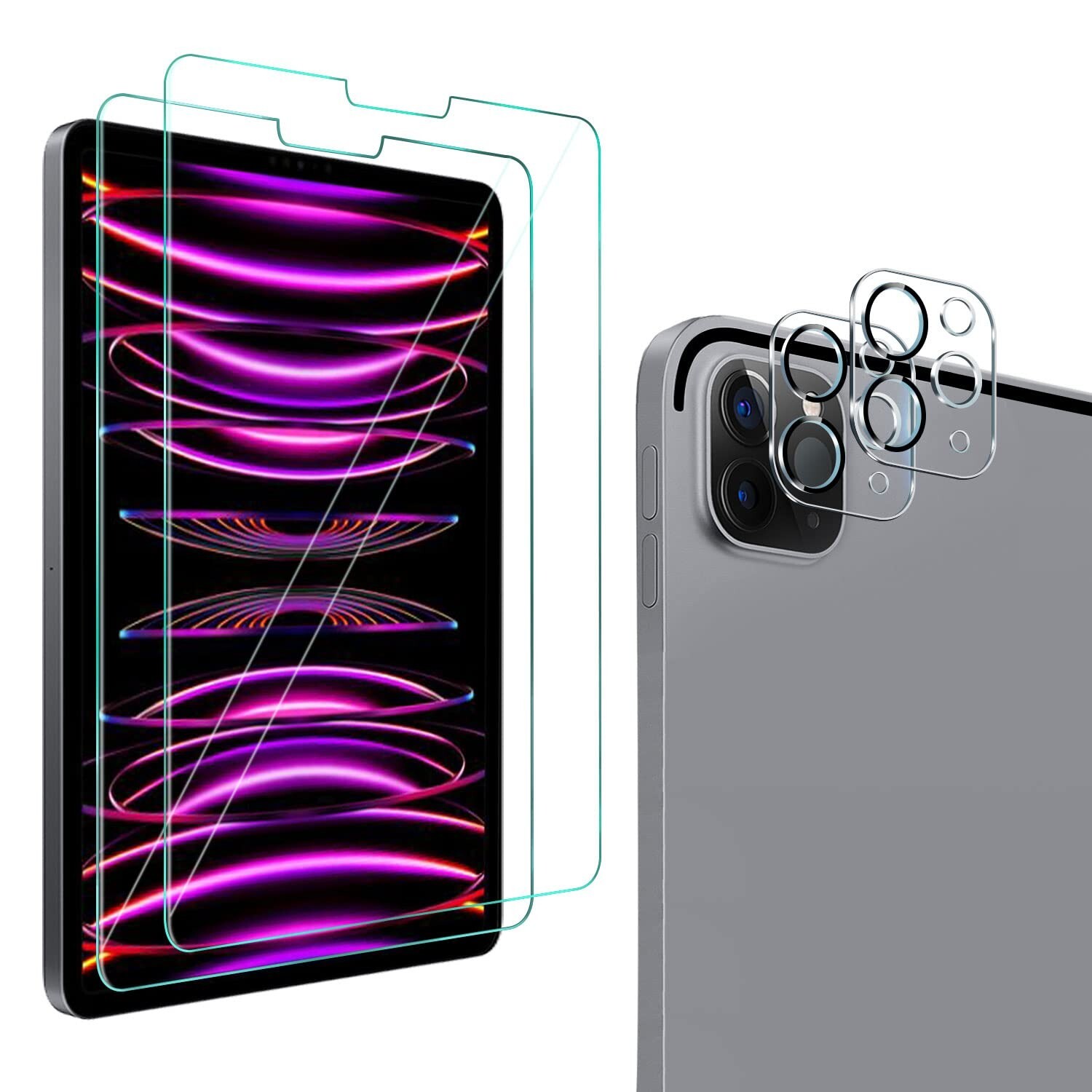 [2+2 Pack] Tempered Glass Screen Protector for iPad Pro 12.9 2022/2021/202