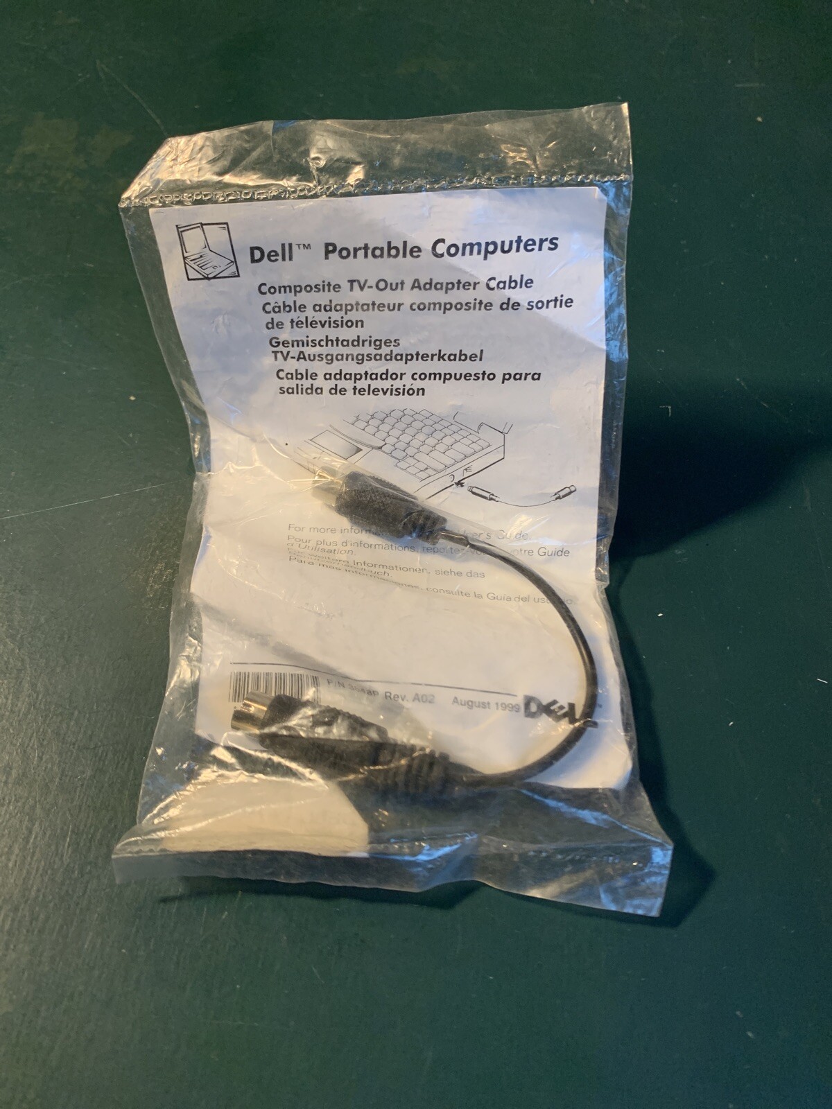 Dell 07309P Composite TV-Out Adapter Cable Nos Oem Cable Computer