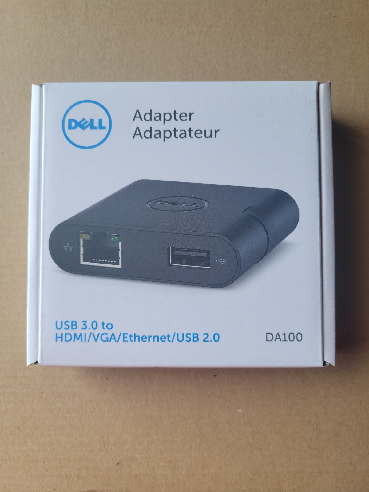 Dell Travel  Adapter DA100 USB 3.0 to HDMI VGA Ethernet USB 2.0 New Old Stock