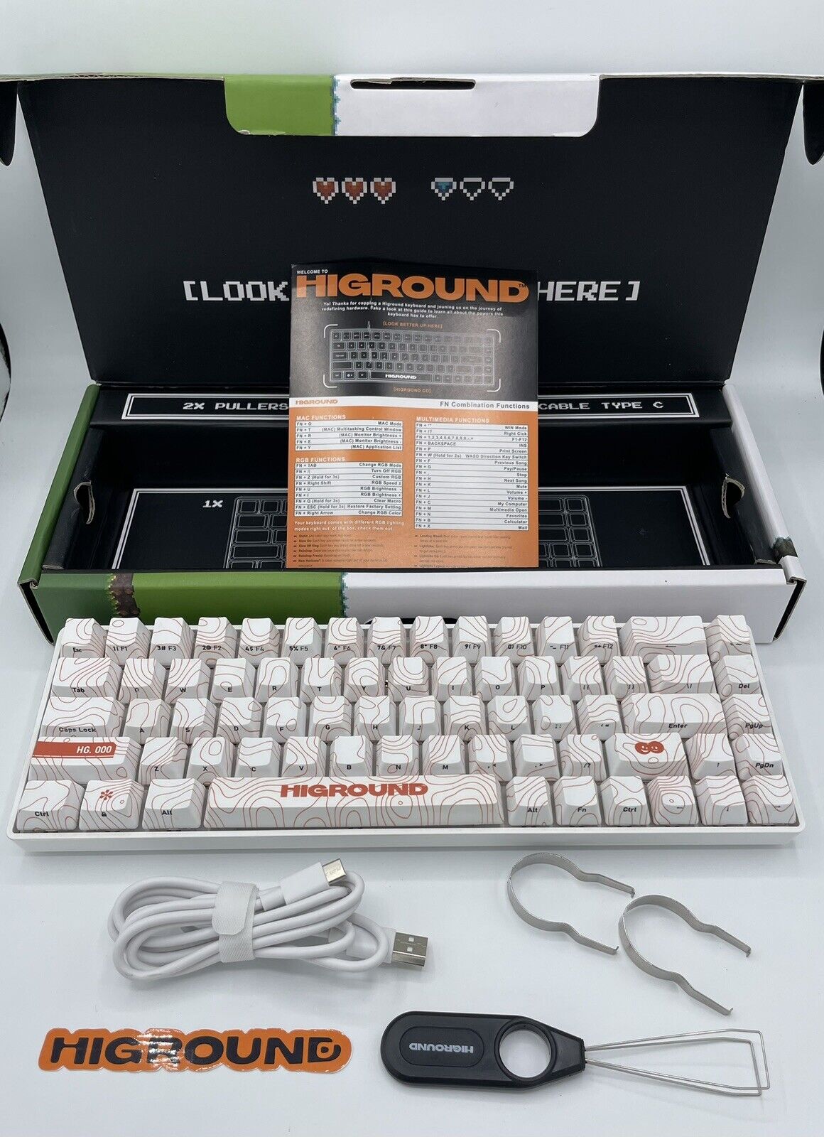 HIGROUND SANDSTONE (Orange), Base 65 Keyboard, HG68, Sold Out - WORKS SEE VIDEO