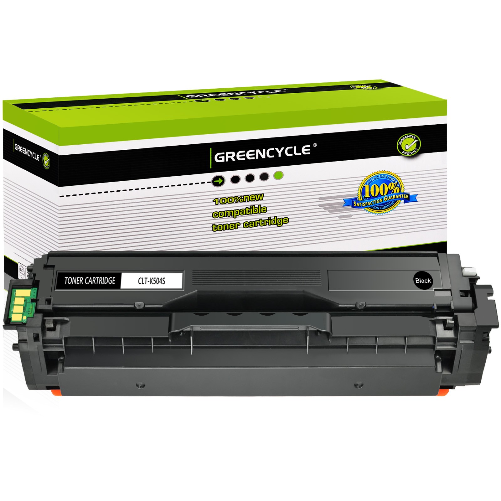 GREENCYCLE 1PK CLT-K504S K504S BLK Toner Cartridge Compatible with Samsung CLX-4