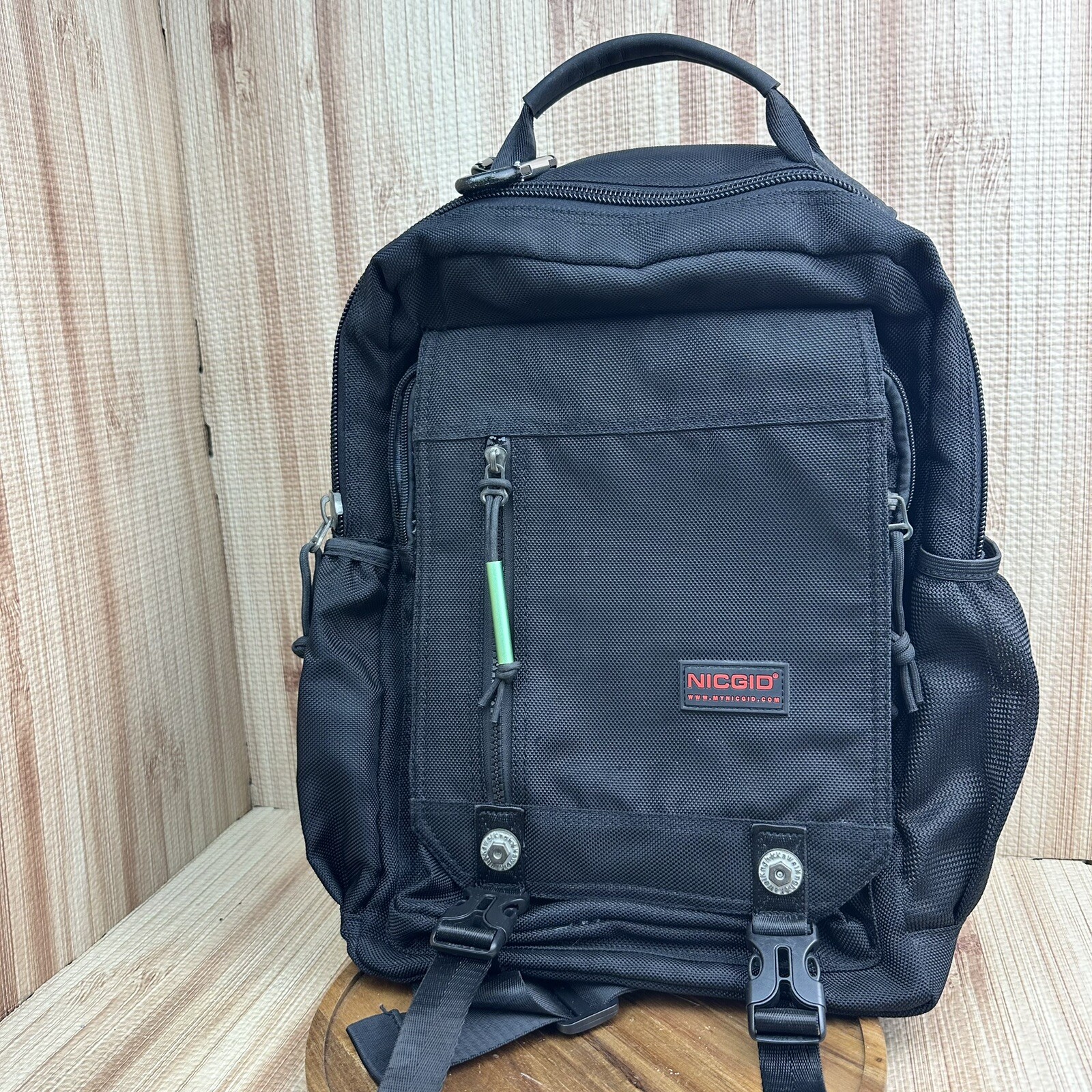 NICGID Sling Bag Chest Shoulder Backpacks Black  Nylon