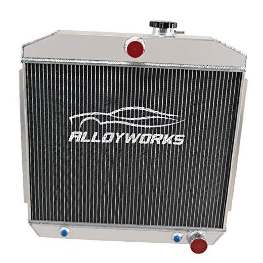 ALLOYWORKS 4 Row Aluminum Radiator For 1955 1956 1957 Chevy Bel-Air Nomad V8