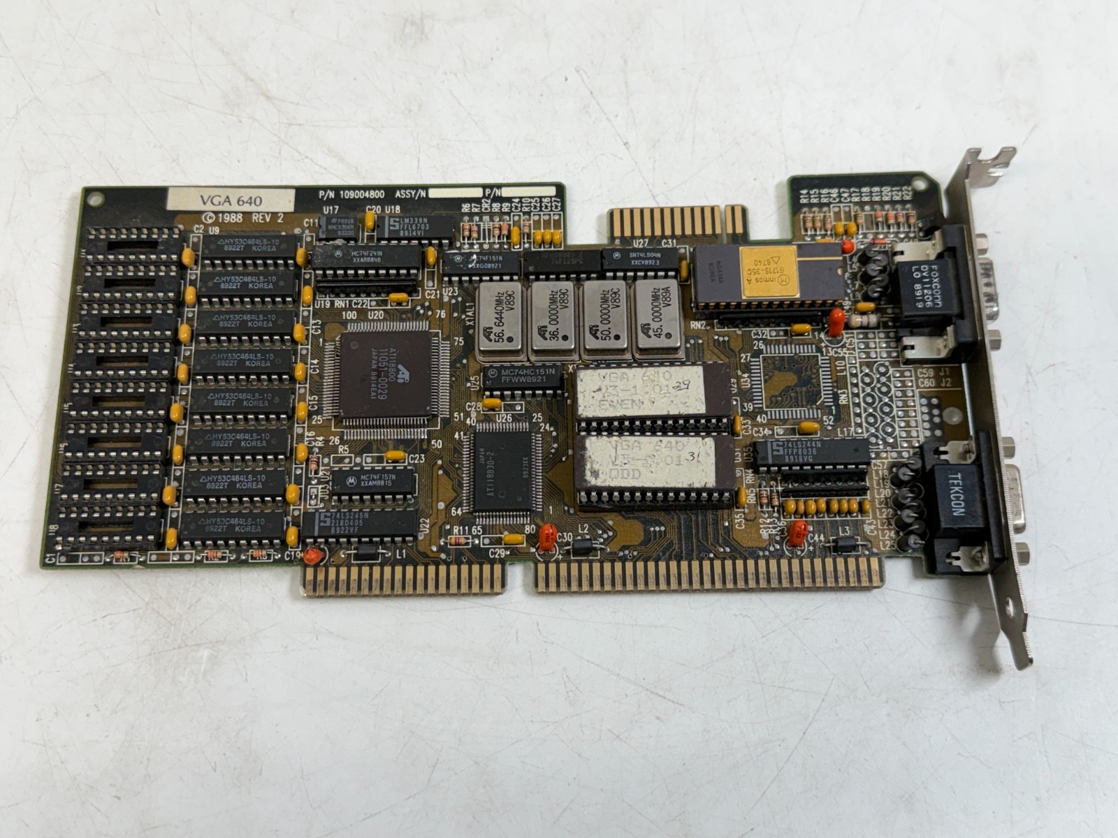 Vintage VGA Wonder-16 109004800 Video card 16-bit ISA 256k V3-1.02  Untested