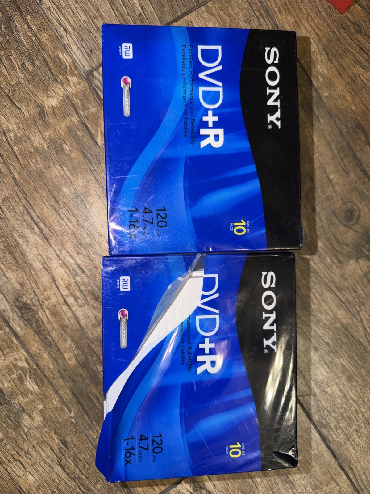 2X Sony DVD+R RW 10 Pack Discs Slimline Cases 120 min 4.7 GB Blank NEW 20 Total