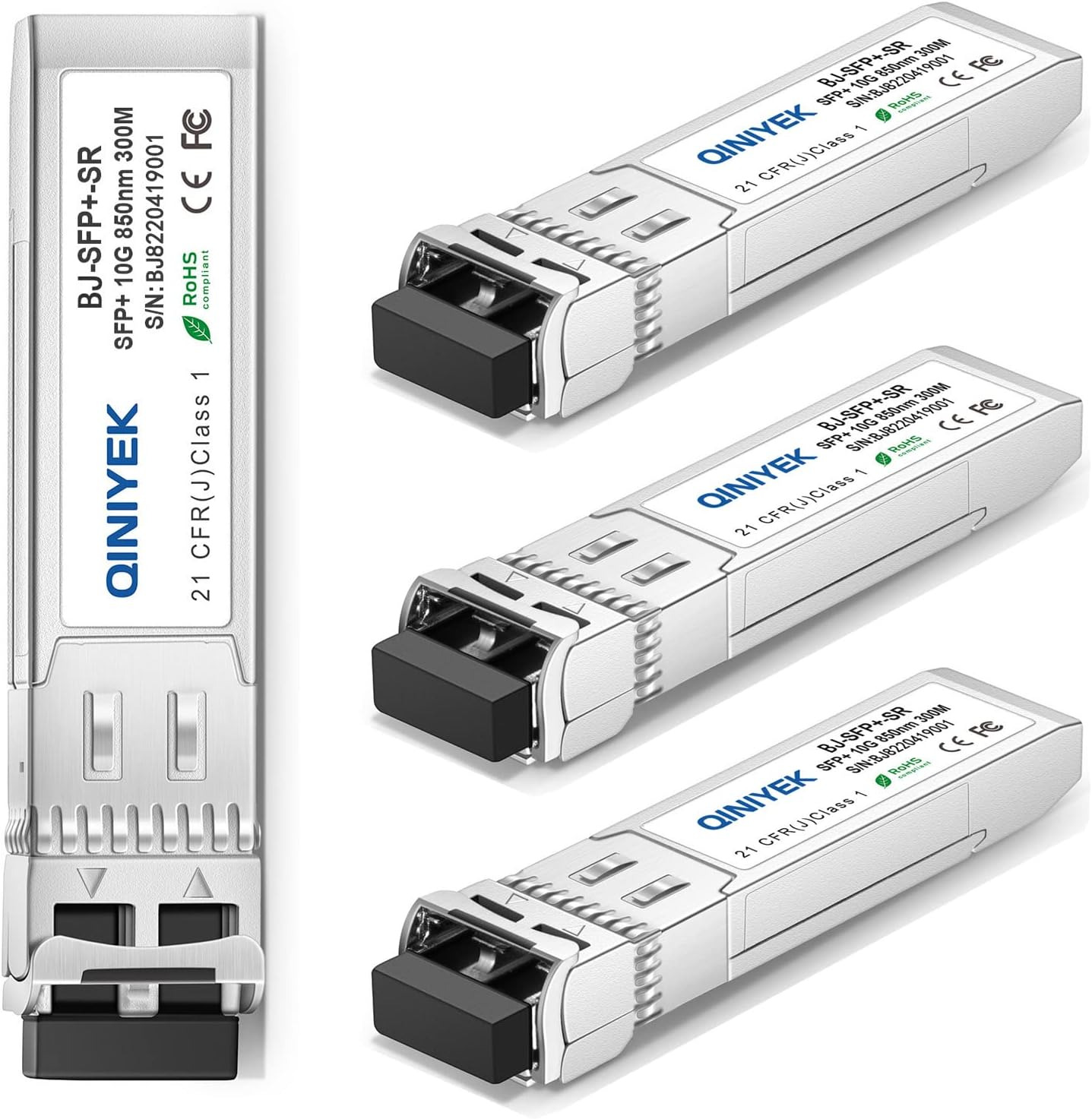 4-Pack 10Gbase-Sr SFP+ LC Module SFP Multi-Mode Gbic Transceiver 850Nm for Cisco