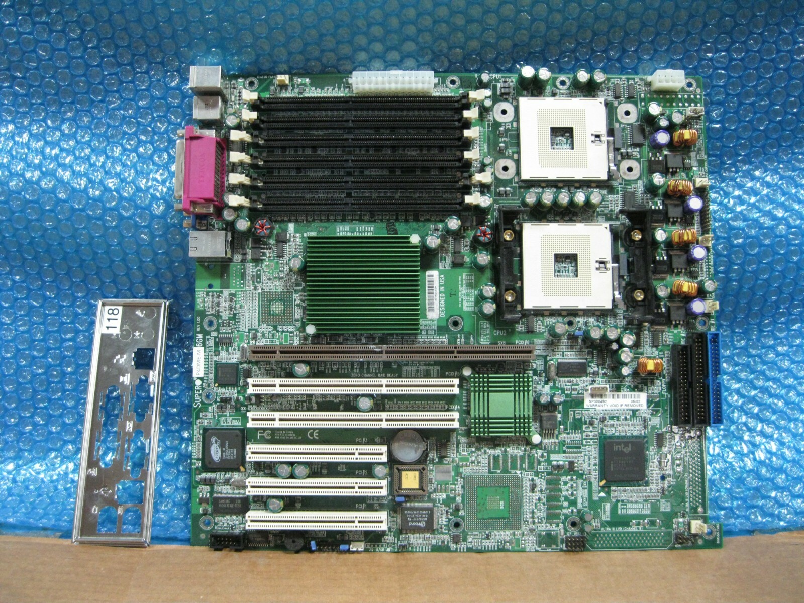 Motherboard Dual Xeon SuperMicro P4DME-M Rev 1.00 w/Shield