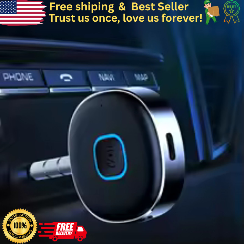 Portable 3.5mm Aux Car Adapter Bluetooth Wireless Audio Receiver Car/Home Stereo