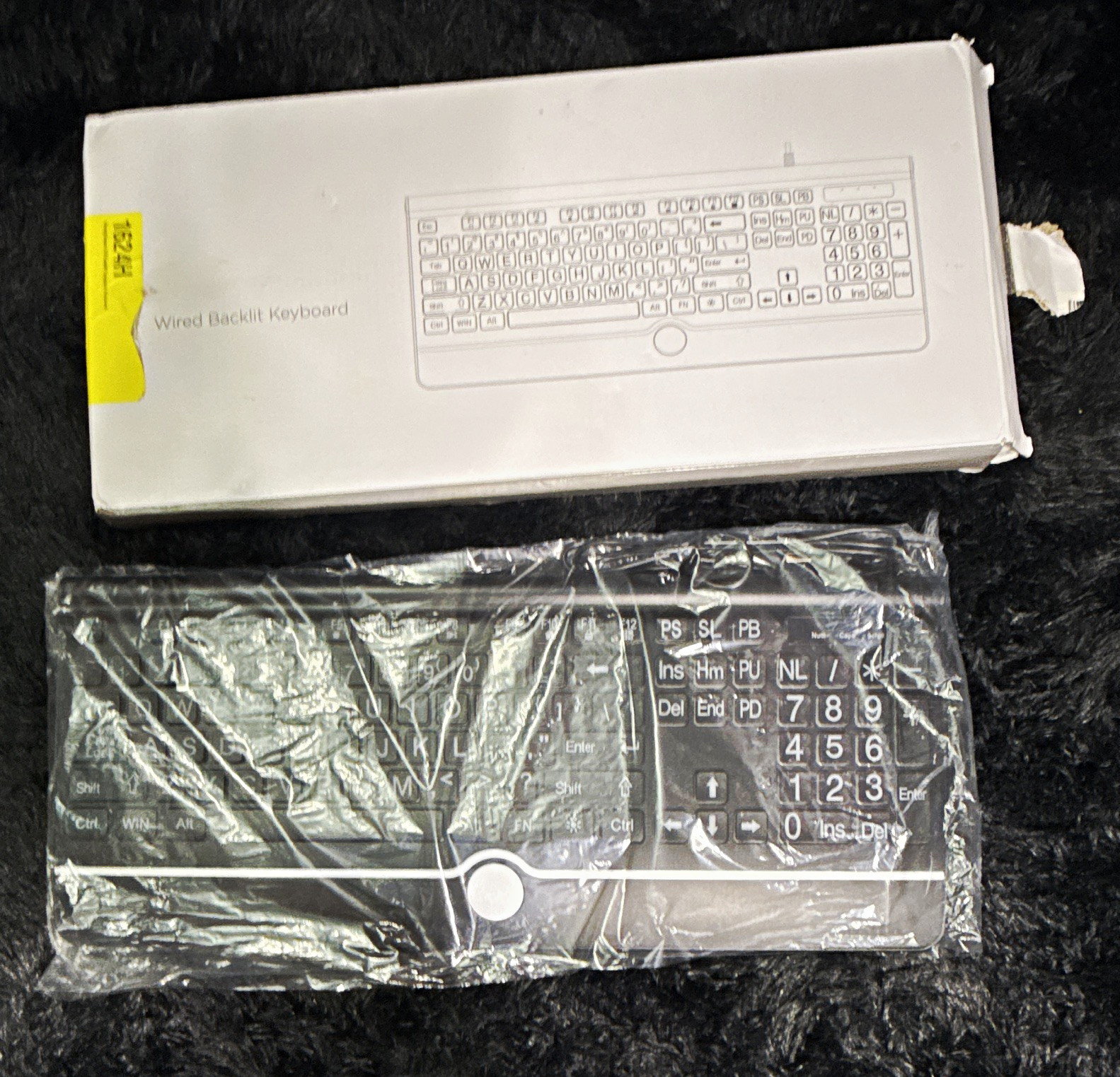 Wired Backlit large print QWERTY Keyboard, Black, English Standard Layout