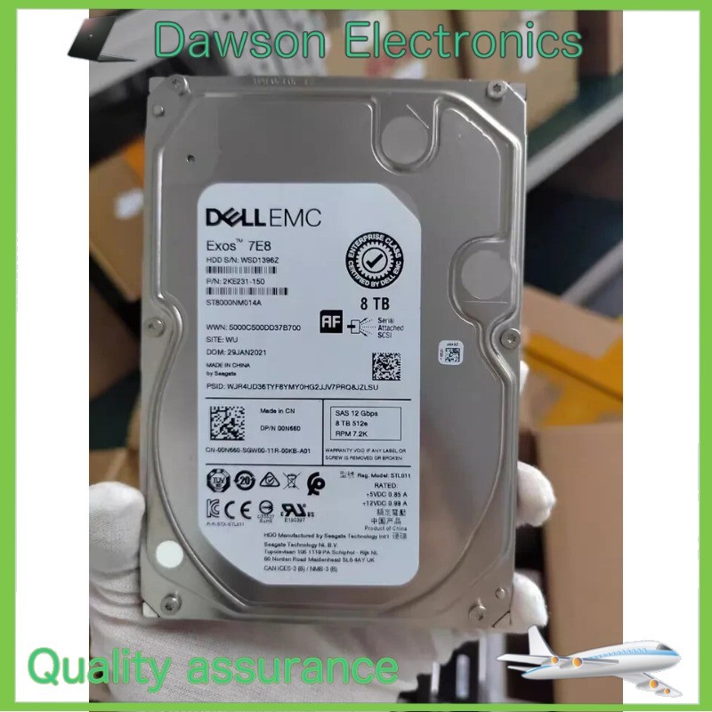 New Dell 0N660 8TB 7.2k SAS 12Gbps 3.5" Hard Drive ST8000NM014A See Description