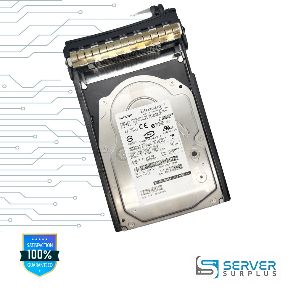 Hitachi Ultrastar 147GB SCSI 15000RPM 3.5 in Enterprise HDD | 0B20168