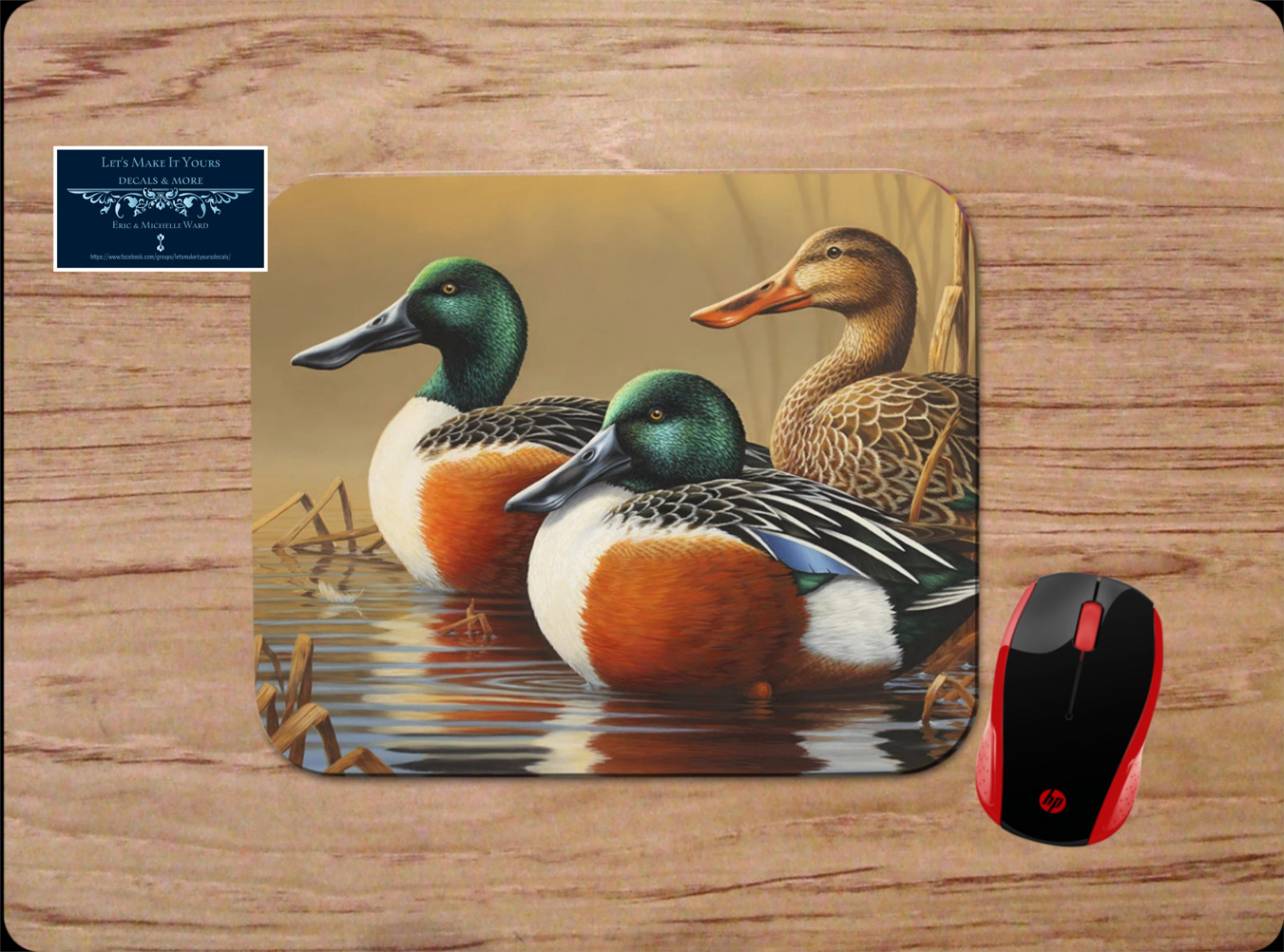 MALLARD DUCKS COUNTRY NATURE SCENE CUSTOM PC MOUSE PAD DESK MAT HOME OFFICE GIFT