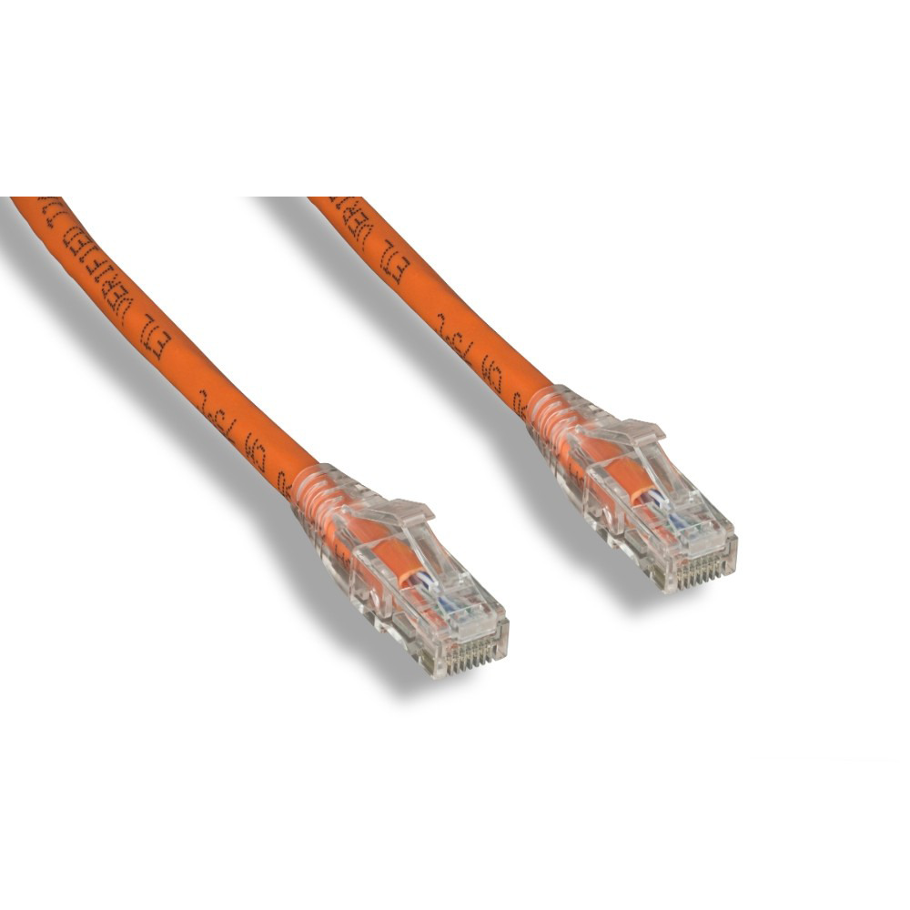 PTC Cat 6 UTP Patch Cable With Clear Boots Orange Color