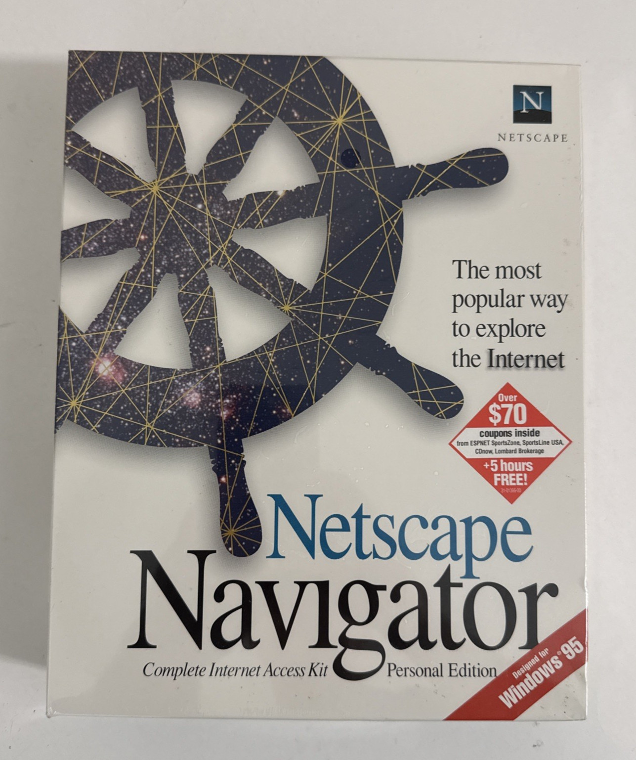 Vtg Netscape Navigator Personal Edition Windows 95 Big Box Software NEW SEALED