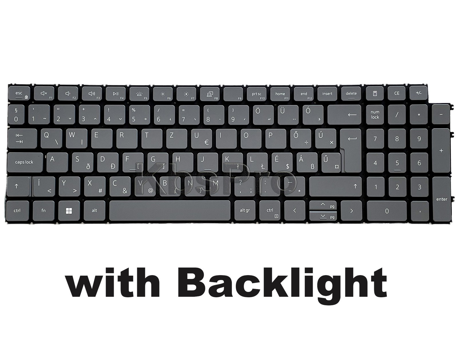 Backlit Hungarian Keyboard for Dell Vostro 3510 3520 5510 5515 7510 7620 QWERTZ
