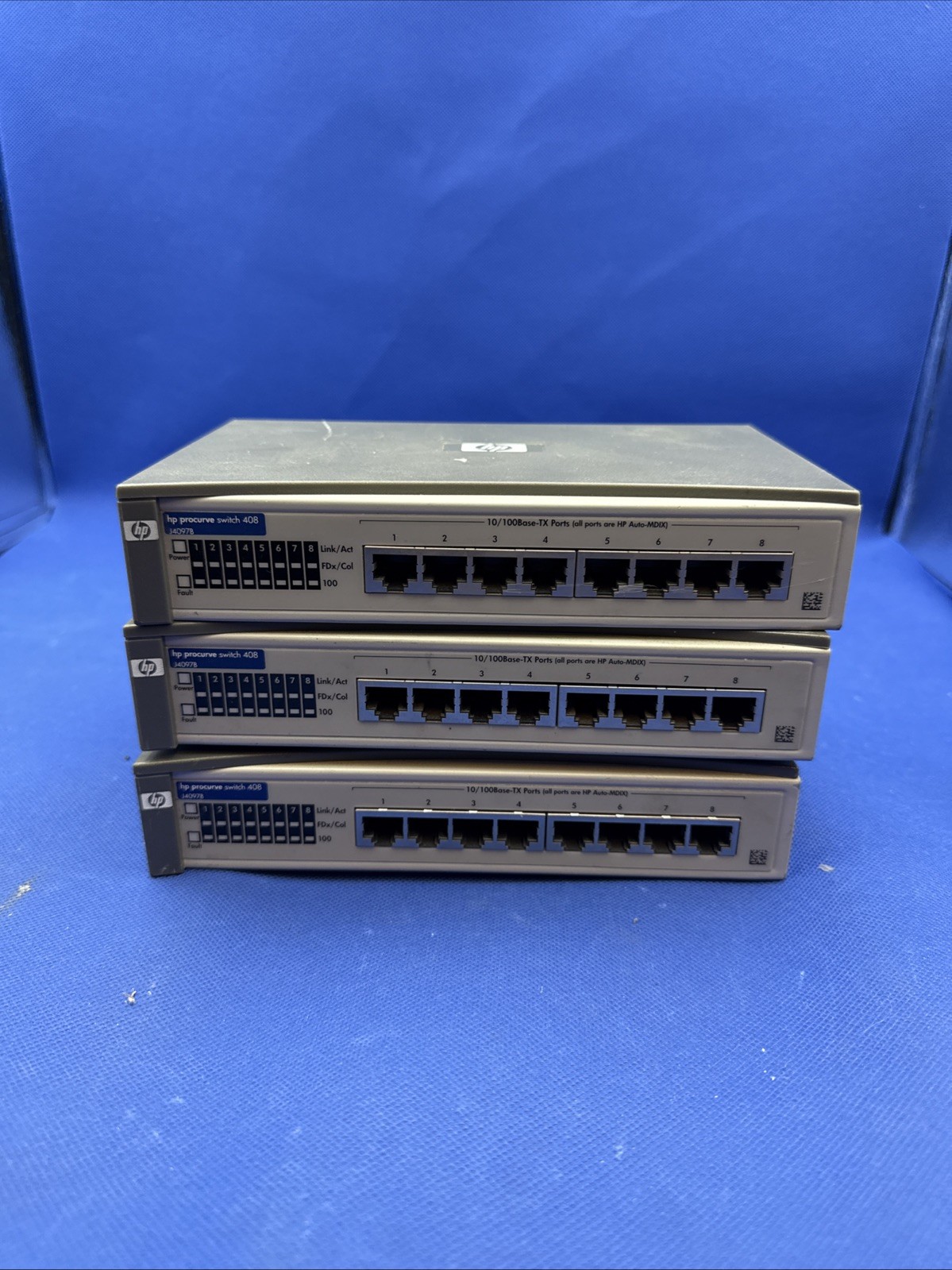 Lot of 5 HP ProCurve Switch 408 8 Port 10/100 RJ45 Fast Ethernet Switch Network