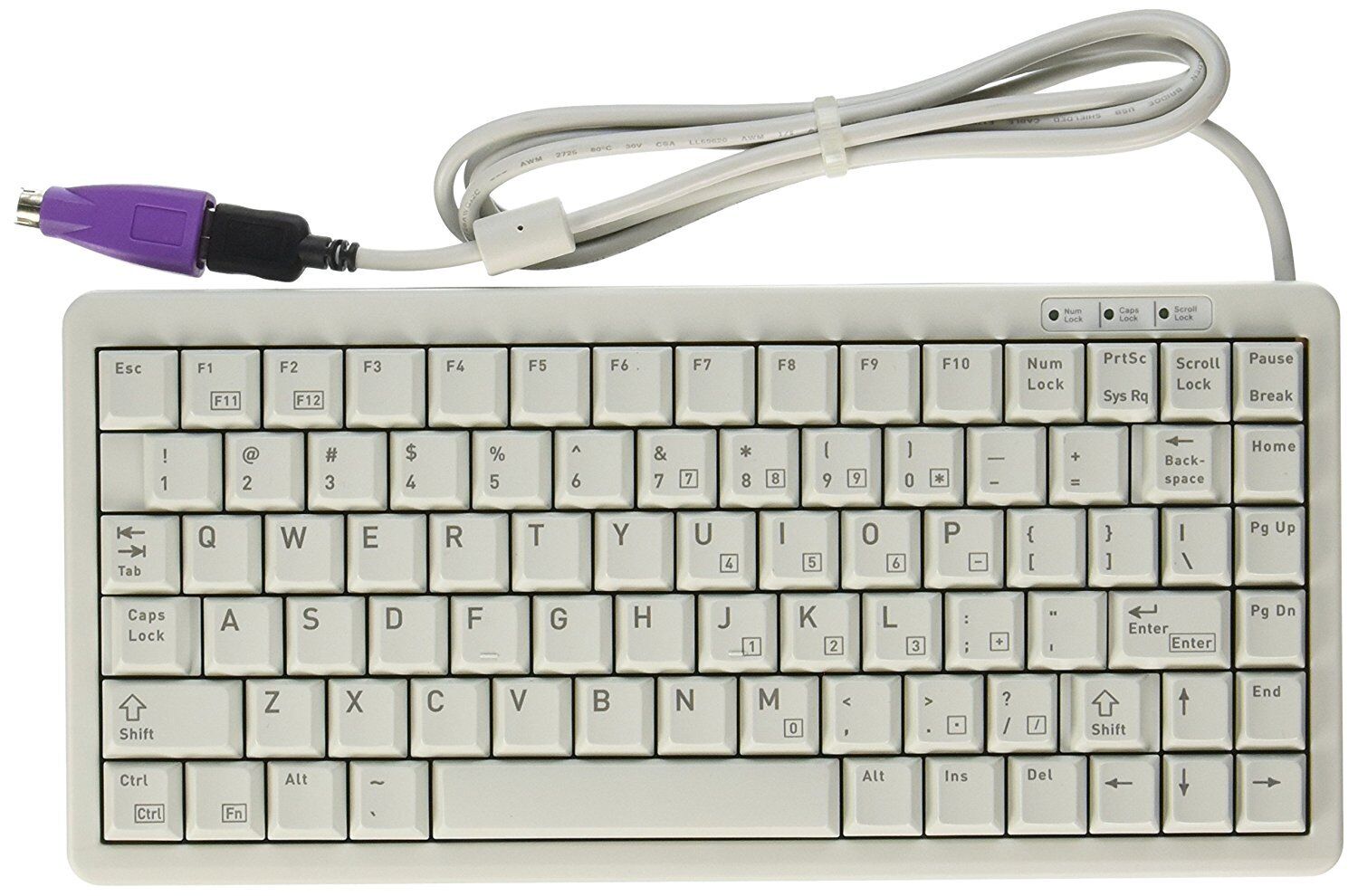 Cherry G84-4100 PS2/USB Keyboard 83-Key TKL Mechanical Industrial Keyboard Gray