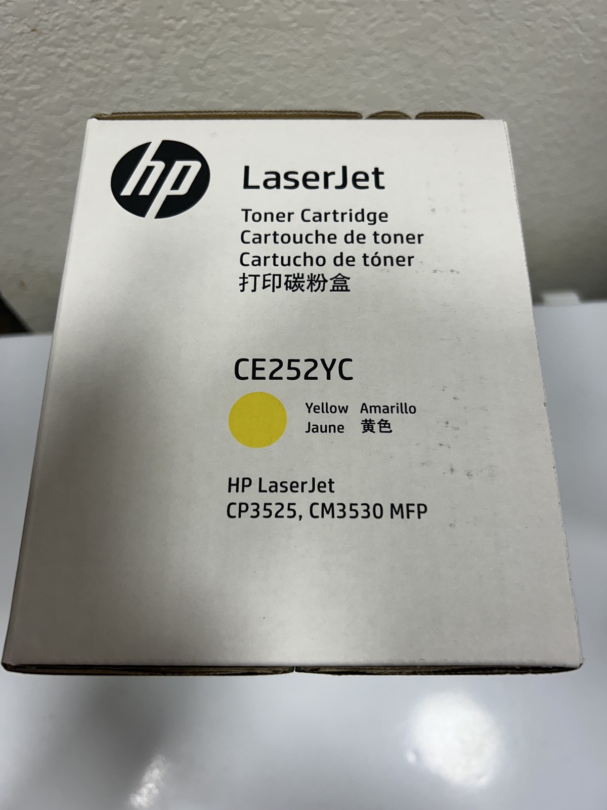 HP CE252YC Yellow Toner Cartridge Genuine For CP3525 CM3530