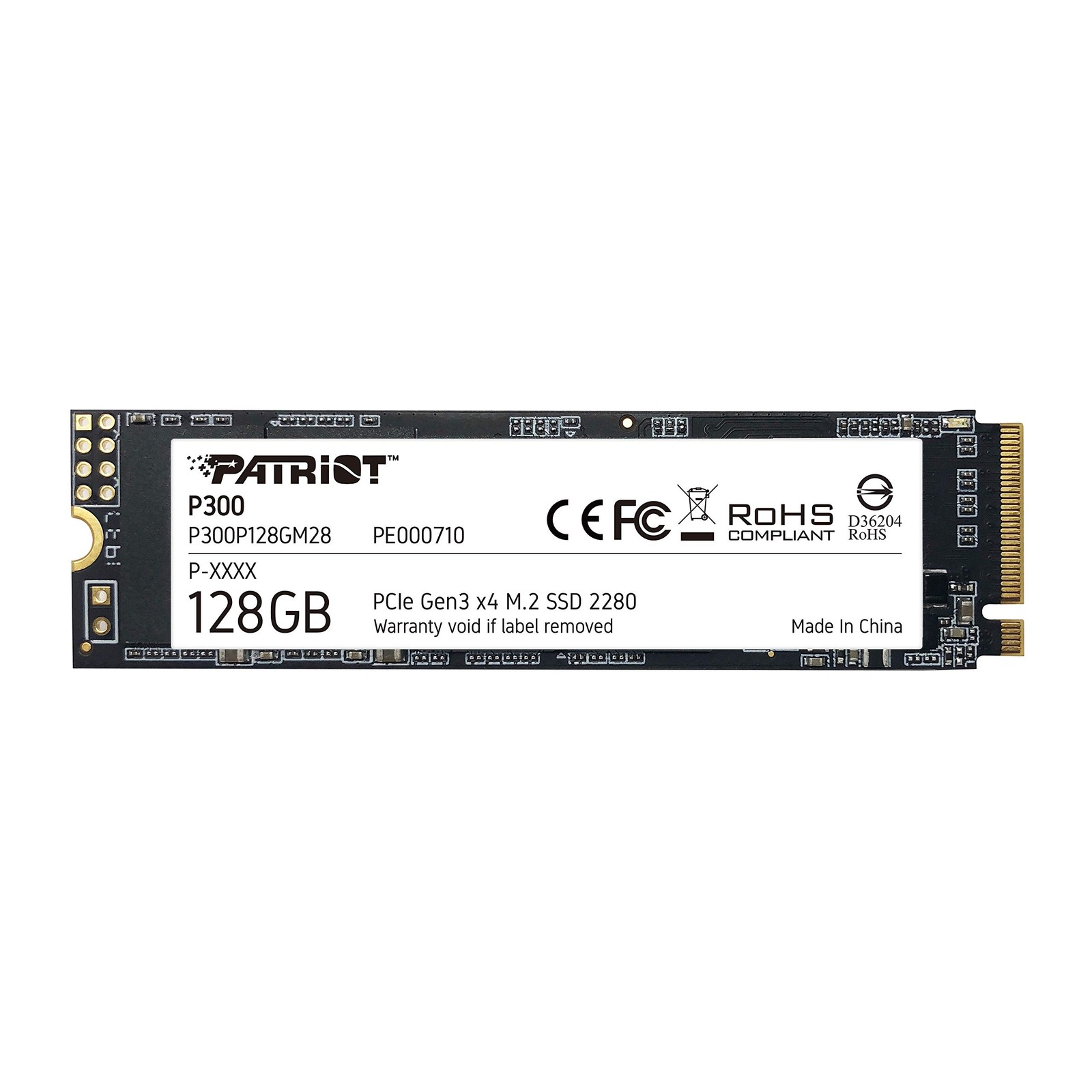 Patriot P300 128GB M.2 PCIe Gen3 NVMe SSD High Speed Storage Upgrade 5 Year W...
