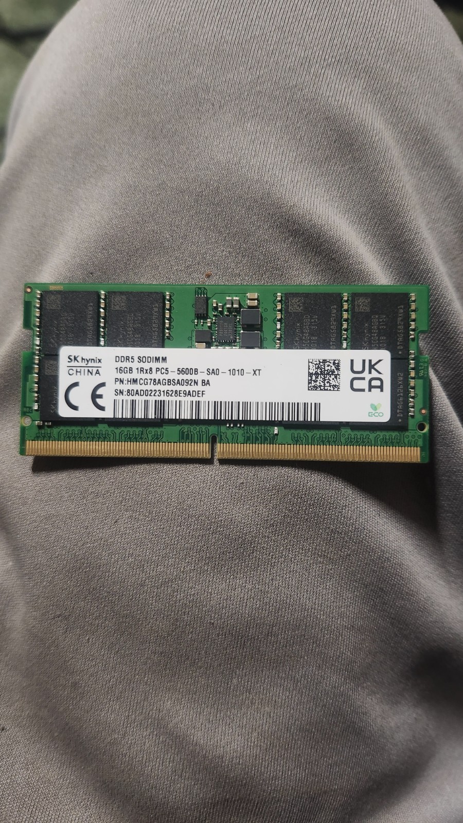sk hynix ddr5 sodimm 16gb laptop ram