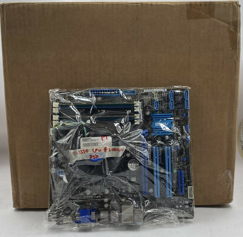 ASUS MOTHERBOARD I5 3330 3.00GHZ 8GB PENTIUM CPU P8B75-M/CSM | LGA1155