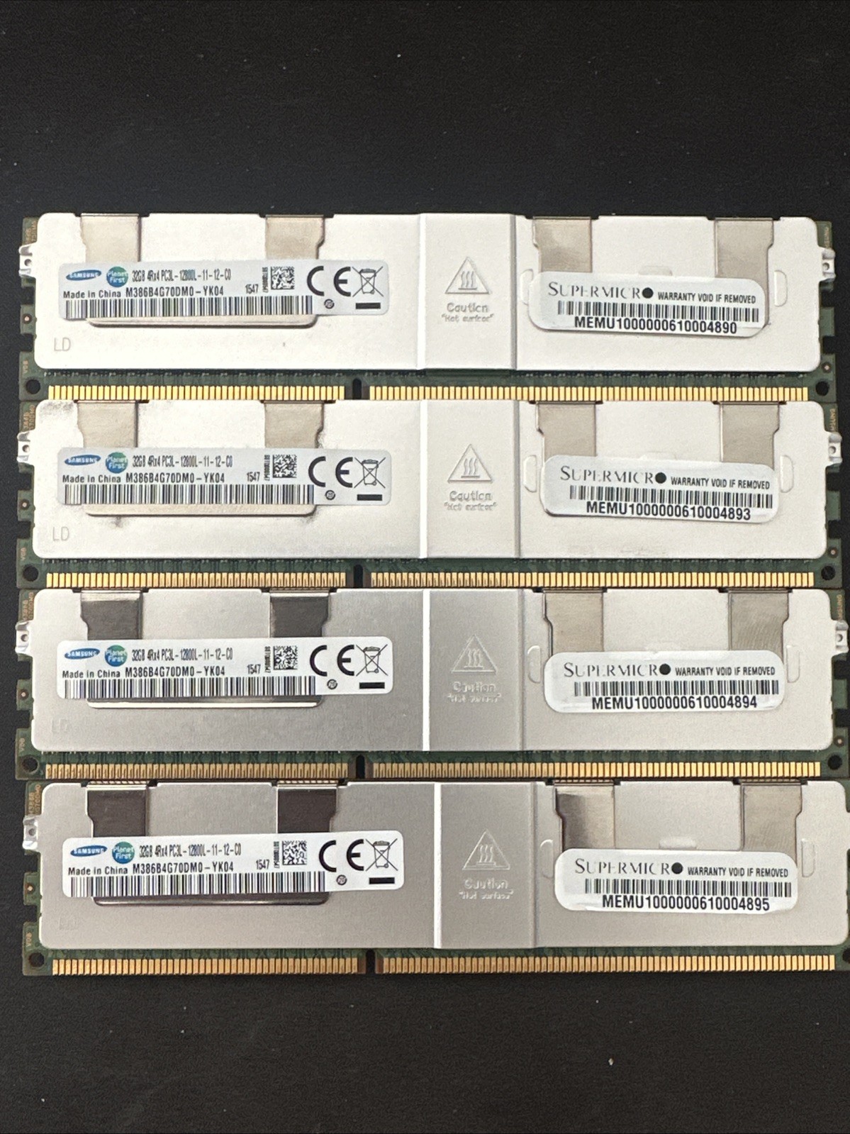 128GB 4x32GB Samsung PC3L-12800L DDR3-1600 ECC LRDIMM Server RAM 4Rx4 1.35V