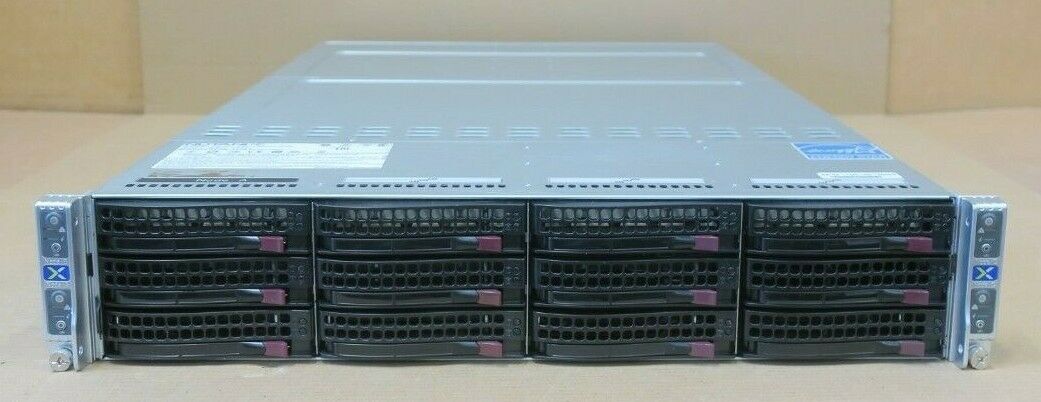 Supermicro SuperServer CSE-827 2x Node 4x E5-2609v4 32GB 12x3.5" Bay X10DRT-P-G5