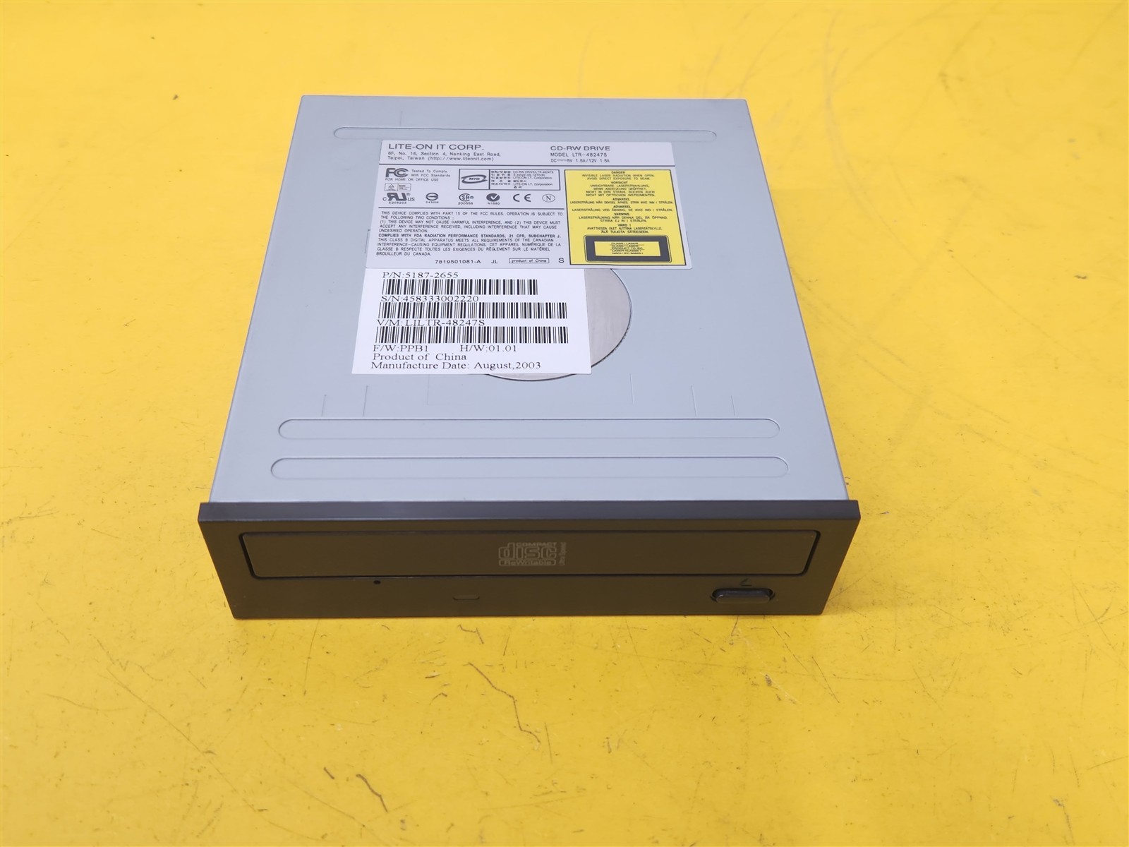 ⭐️⭐️⭐️⭐️⭐️ Desktop Lite-On CD-RW Drive LTR-48247S HP PN: 5187-2655