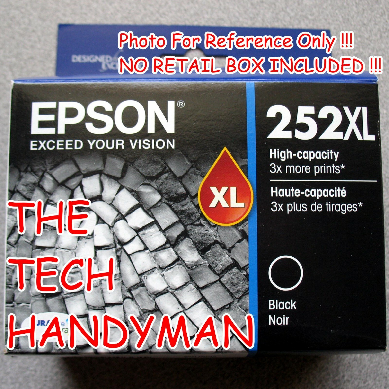 EPSON GENUINE 252XL BLACK INK (NO RETAIL BOX) for the WORKFORCE WF-3620 WF-3640