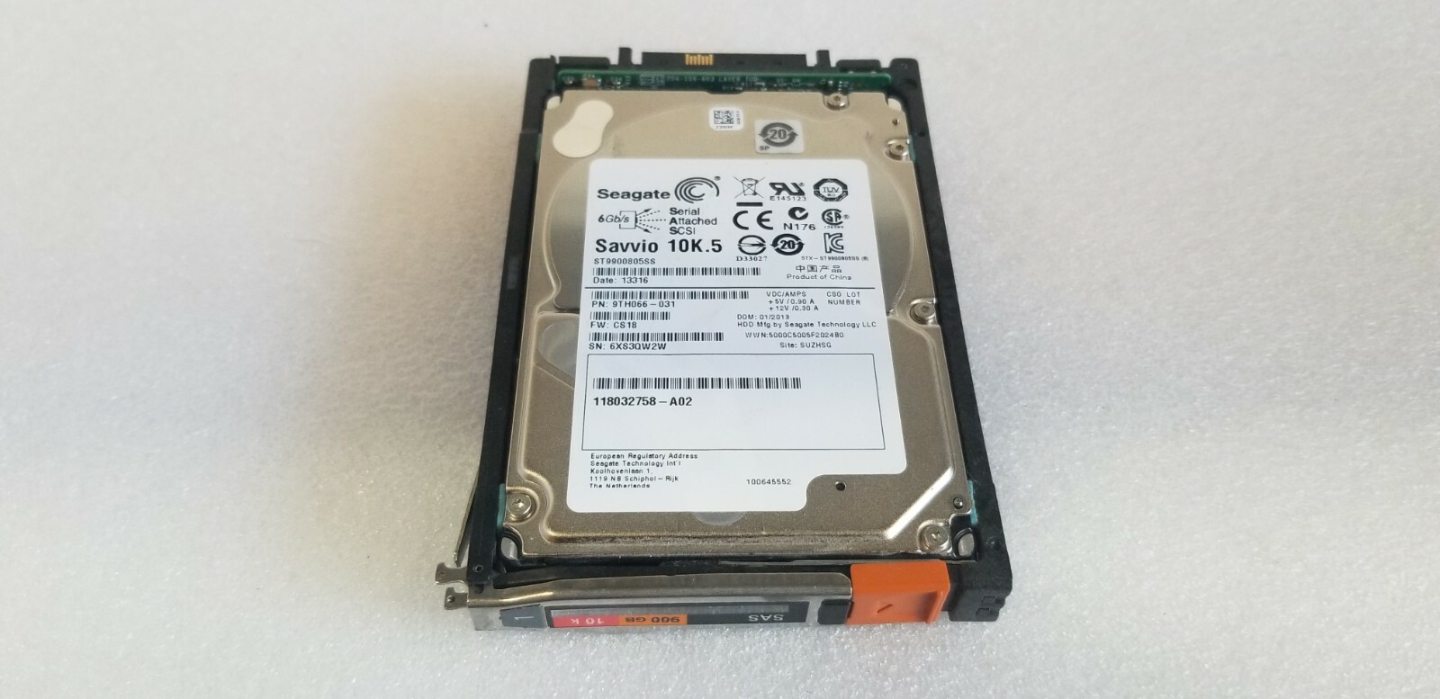 EMC 005049925 900GB 10K 6Gbps 2.5" SAS Hard Disk Drive VX-VS10-900 V4-VS10-900