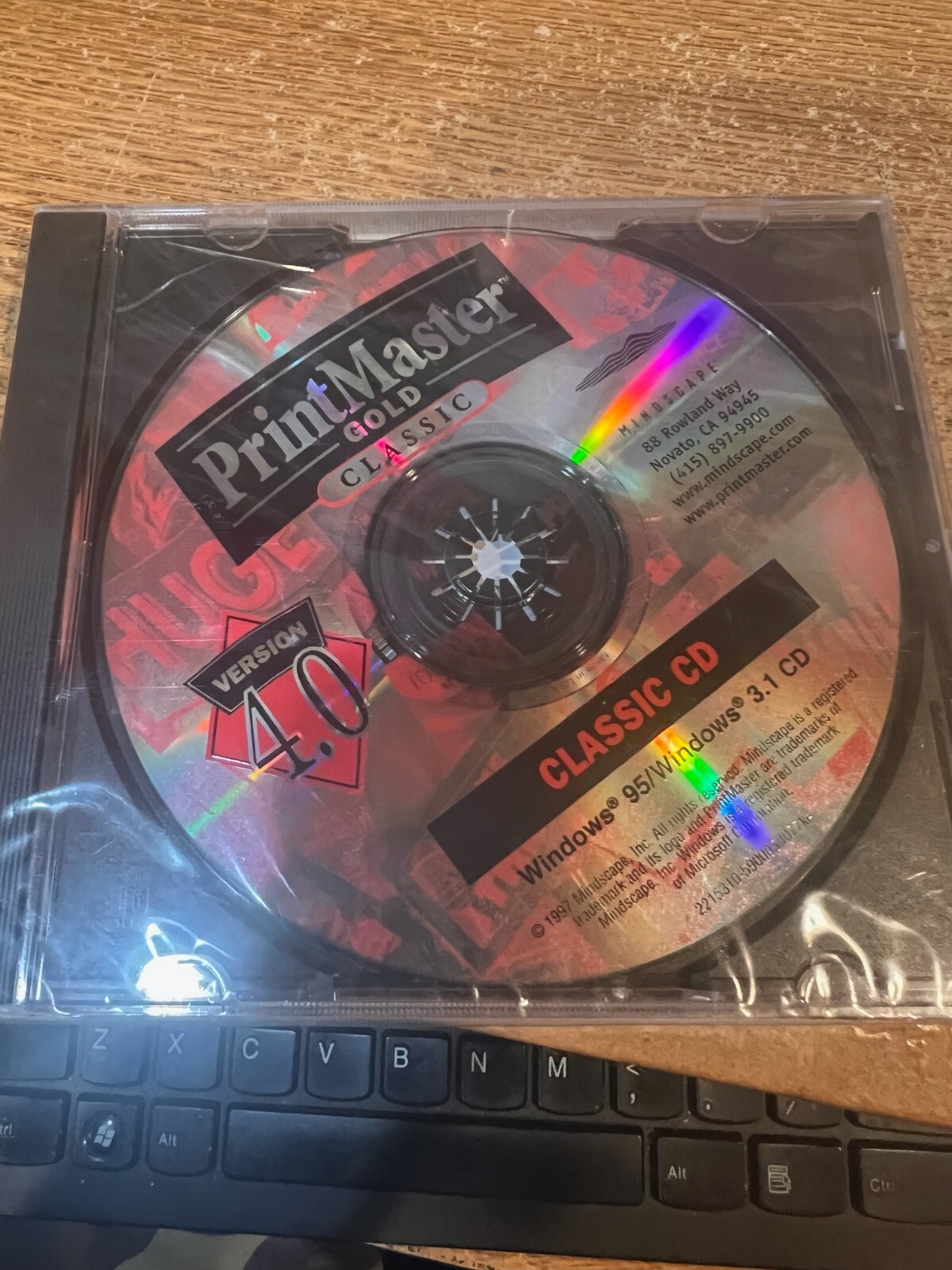 Vtg 1997 Mindscape Print Master Gold classic cd  4.0 window Install CD Disc